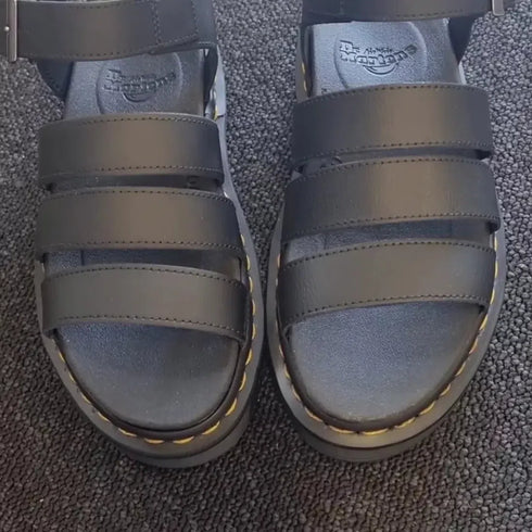 Dr Martens Blaire Black  Athena 3 Strap Sandal